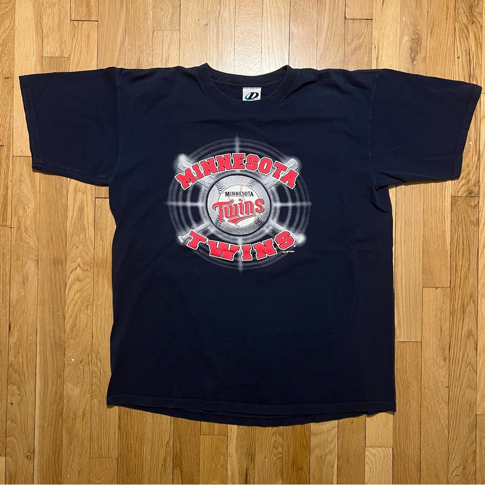 Vintage 2002 Minnesota Twins Dynasty Navy Blue XL T Shirt